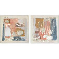 DKD HOME DECOR Abstrakt kolonial väggkonst - 2 delar