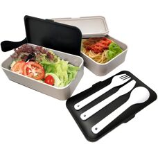 NERTHUS - FIH 415 - Doble hermético - Cubiertos - Lunch Box