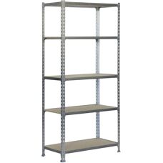 SimonRack Metallregal 2000x1200x400mm 5 Holzregale 200kg