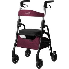 Playcare Gehhilfe W04 mit Sitztasche, klappbar dunkelrot
