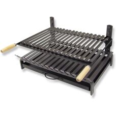 Imex El Zorro - Edelstahl-Grill mit Eisenrost 59x43x35 cm