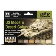 Vallejo 71.209 Akrylfärgsset - US Modern Desert Colors