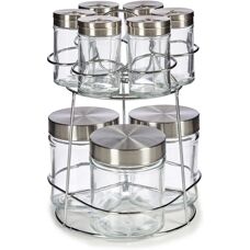 Vivalto 9 Barattoli - Porta Spezie in Metallo - 85/320ml