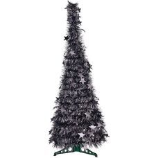 Krist+ Anthrazit Weihnachtsbaum - Faltbar, 37x37x105 cm
