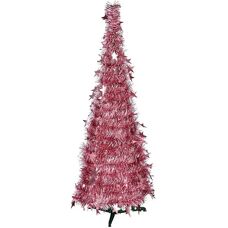 KRIST+ Pink Weihnachtsbaum - Faltbarer Tinsel 38x38x150cm