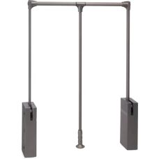 Emuca Verstelbare Kleidingshaak - Titanium - 830-1150mm
