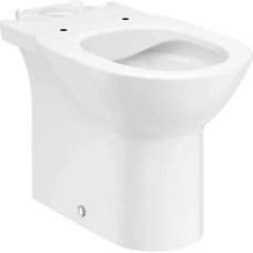 Roca Debba Round Rimless Toilet - White - Open Back