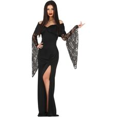 Guirca Morticia Addams Kostym - Storlek 38-40 - Kostym