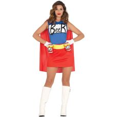 Disfraz Guirca Beerwoman Superhéroe - L Rojo-Azul - Disfraz