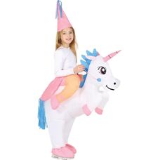Disfraz hinchable de hada y unicornio para niñas - 7-9 años