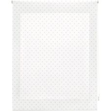 Estor Enrollable Premium - 100x180 - Blanco con Motas Beige