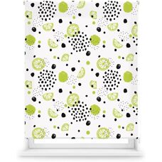 Blindecor Lime Doorzichtig Geprint 130x180 - Rolgordijn