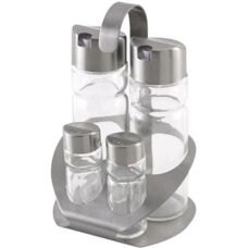 Monix Sabor Menage - Stainless Steel & Glass Dispenser Set