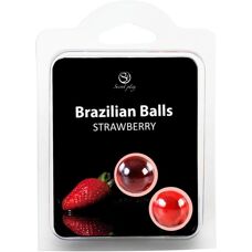 Secret Play Brazilian 2 Balls Set - Body Oil Strawberry