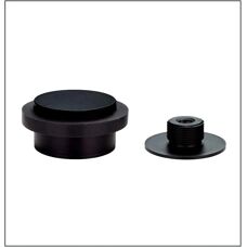 EVI Topes de Puerta - Acero Inoxidable Lacado Negro 45x19mm