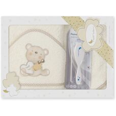 Interbaby beige katoenen babyhanddoek - 100x100 cm