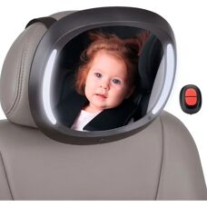 Espejo de Seguridad para Bebés con Luz LED - Ajustable 360°