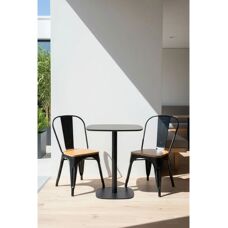 Mesa de Comedor Negra Sunset 70 cm - Estilo Nórdico