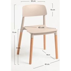 Miguel Estin Silla Beige Estilo Nórdico - Interior