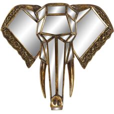 Fijalo Olifant Wanddecoratie - Resin, Goud, 41x11x38 cm