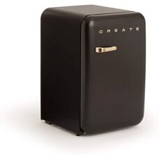 Create Frigo Rétro - Petit Réfrigérateur 107L, 88cm, Noir - Publicité