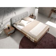 Angel Cerdá Gray Fabric Bed - Modern Style - 172x217x98