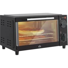 HOMCOM Mini Elektrische Oven - Zwart - Mini Elektrische Oven