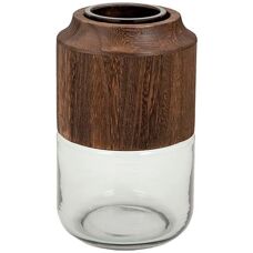 Natuurlijk Houten en Glazen Vaas Alexandra House Living