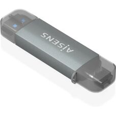 Leitor de Cartões USB Aisens Cinza - SD/MMC/USB-C