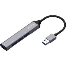 Aisens A106-0540 USB Hub Grå - USB 3.2 Gen 1, 4 Portar