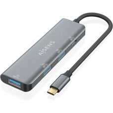 Hub USB Aisens A109-0762 Grigio - 4 Porte - 5000 Mb/s