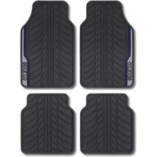 BigBuy Dywanik Samochodowy - SPCF507BL - Czarny/Niebieski