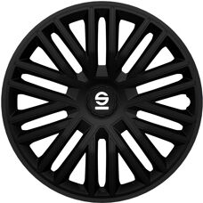Sparco Bergamo 16-inch zwarte wieldoppen - Set van 4