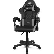 Silla de videojuegos gris ajustable DRIFT DR35BG - Silla para videojuegos