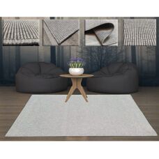 T & I 1979 Rustic Teppich - Innen & Außen - Silber 120x170