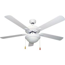 Bastilipo Málaga Weiße Deckenventilator mit Licht - 132cm