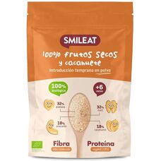 Smileat Polvo Orgánico de Frutos Secos y Cacahuete - Comida para Bebés 200g