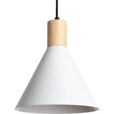 LEDKIA - Weiße Arbat Metall & Holz Deckenleuchte - Innen