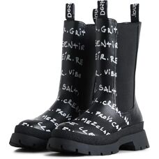 Desigual Stivaletti Chelsea con Lettere Nere - ankle boots