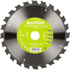 Cofan 250mm Hoogwaardige Cirkelzaagblad - Hout & Metaal