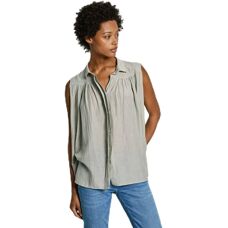 Pepe Jeans Grön Bomulls-Voile Skjorta - Casual T-Shirt