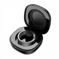 Inel inteligent Carneo negru din titan - Monitor de sănătate și fitness