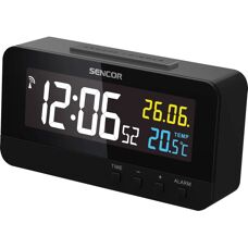 Sencor SDC 4800 B Ébresztőóra - Digitális, Hőmérséklet, Fekete