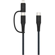 Cablu USB FIXED - 2m, Negru, USB-C/Lightning