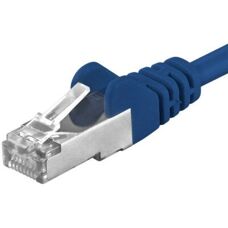 PremiumCord 1,5m Modrý Cat6a Síťový Kabel