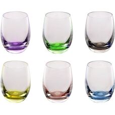 Sada 6 skleniček na panáky Rainbow Crystalex, 60ml