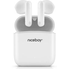 Bílé bezdrátové in-ear sluchátka Niceboy HIVE Beans - Sluchátka