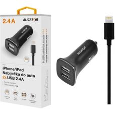 Aligator - CHA0012 - Schwarz - 2 USB - USB-Auto-Ladegerät