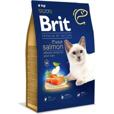 Brit Premium by Nature Lazac Macskatáp - Felnőtt