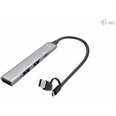 i-tec Silber USB-Hub - USB 3.2 Gen 1 & USB-C - 4 Ports